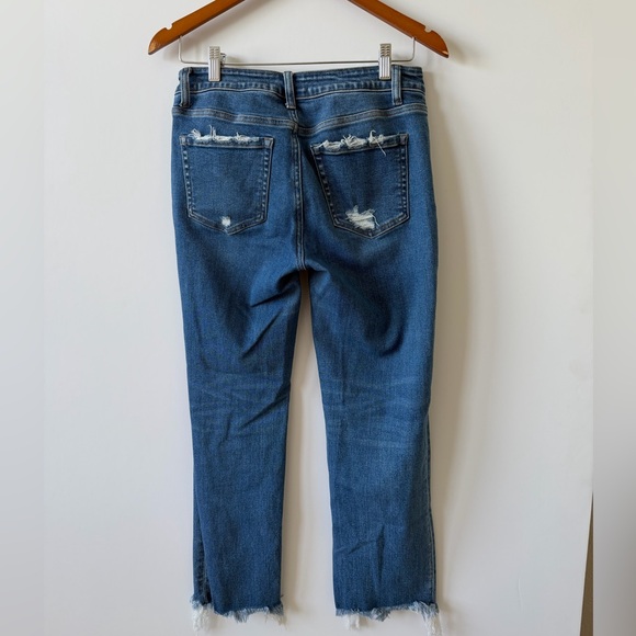 Congenial - Mid Rise Crop Slim Straight Jeans - Picture 6 of 8